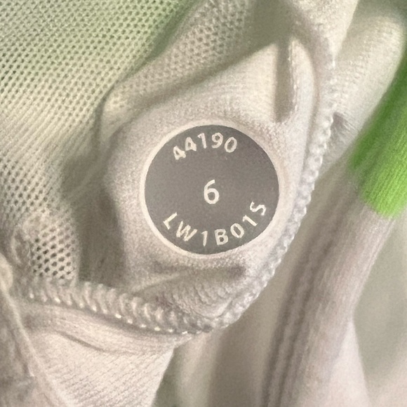 Lululemon Power Y Tank *Luon Light Bold Stripe Zippy Green SIZE SIX - Picture 6 of 7